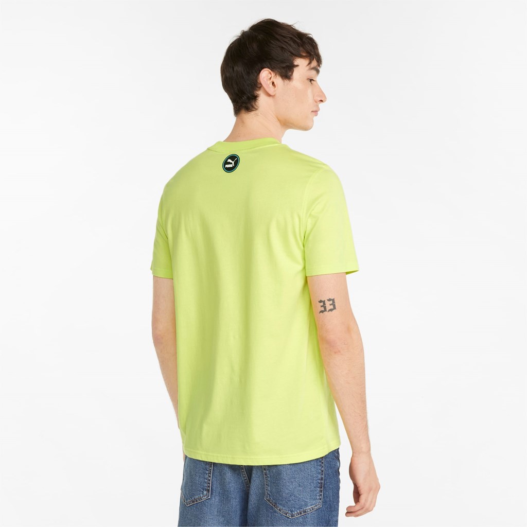 Lemon Sherbert Puma Sportswear by PUMA Graphic Men's Tee | 6190SABPW