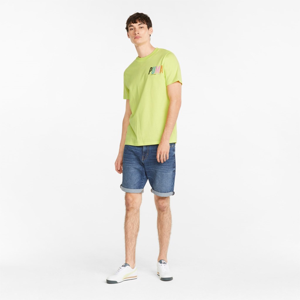 Lemon Sherbert Puma Sportswear by PUMA Graphic Men's Tee | 6190SABPW