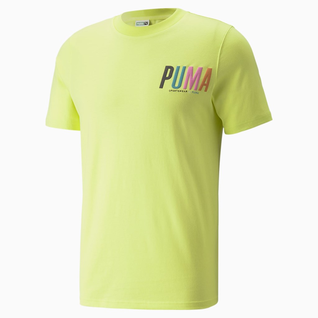 Lemon Sherbert Puma Sportswear by PUMA Graphic Men's Tee | 6190SABPW