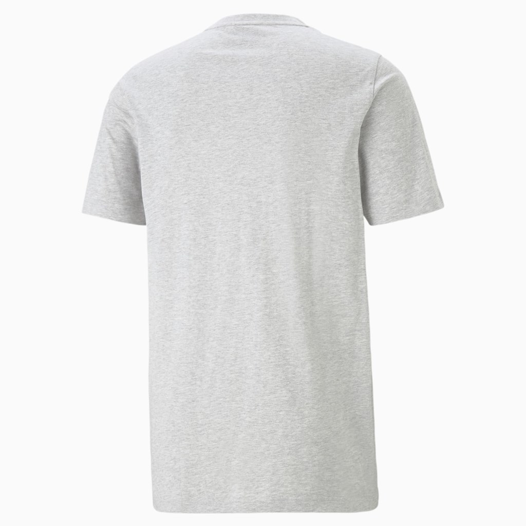 Light Gray Heather Puma Classics Logo Men's Tee | 0531SAGFE