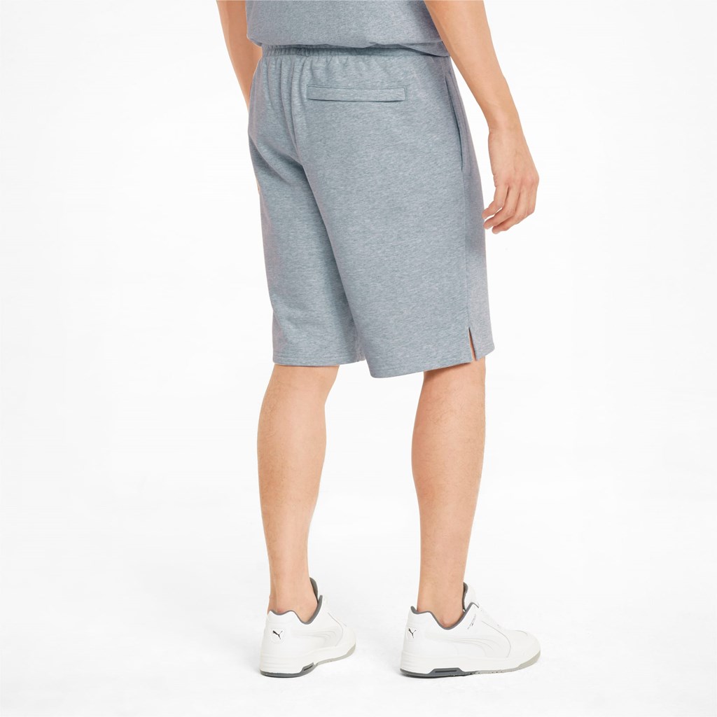 Light Gray Heather Puma Classics Longline Men's Shorts | 2960AGEYR