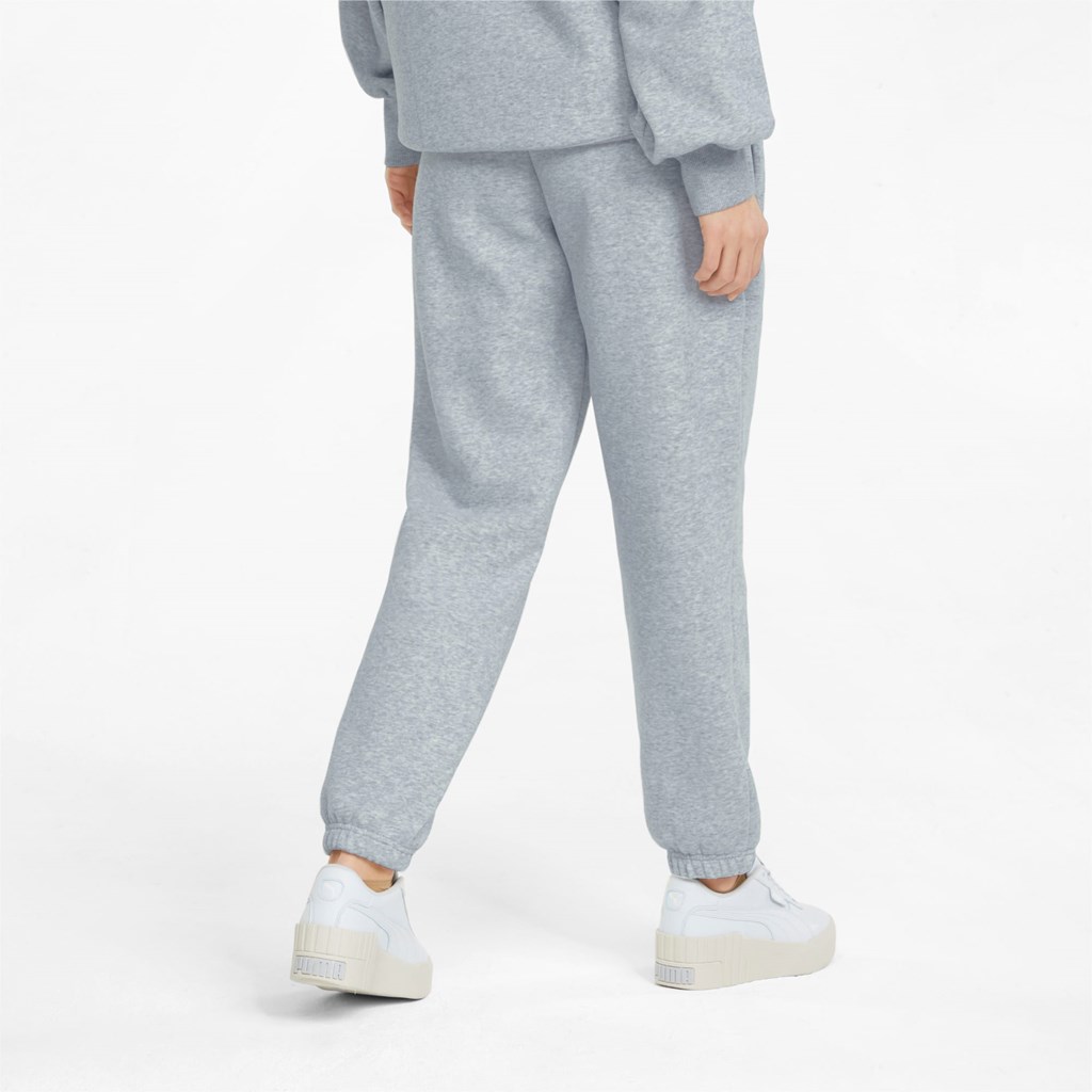 Light Gray Heather Puma Classics Relaxed Women's Pants | 0569ASWHN