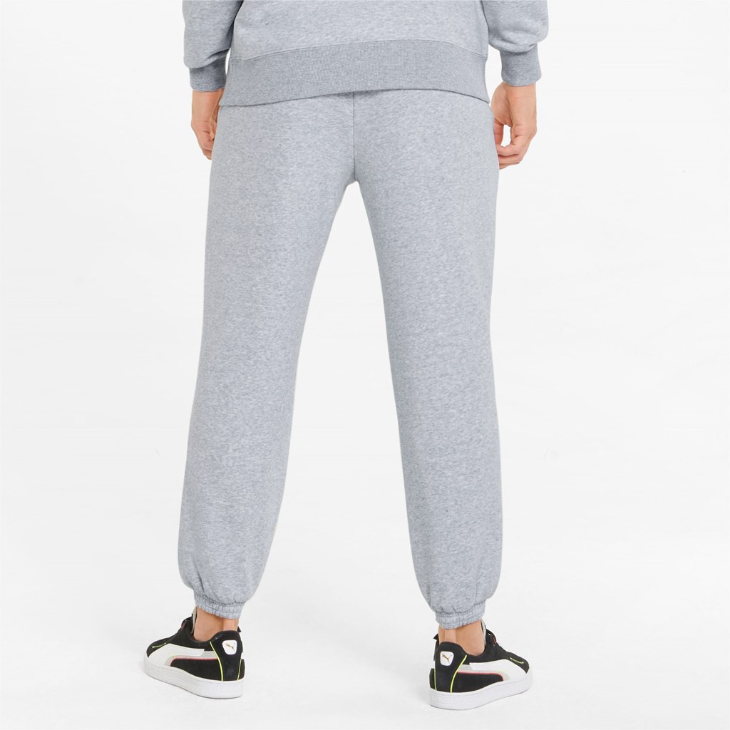 Light Gray Heather Puma Classics Relaxed Men's Sweatpants | 5472SURAY