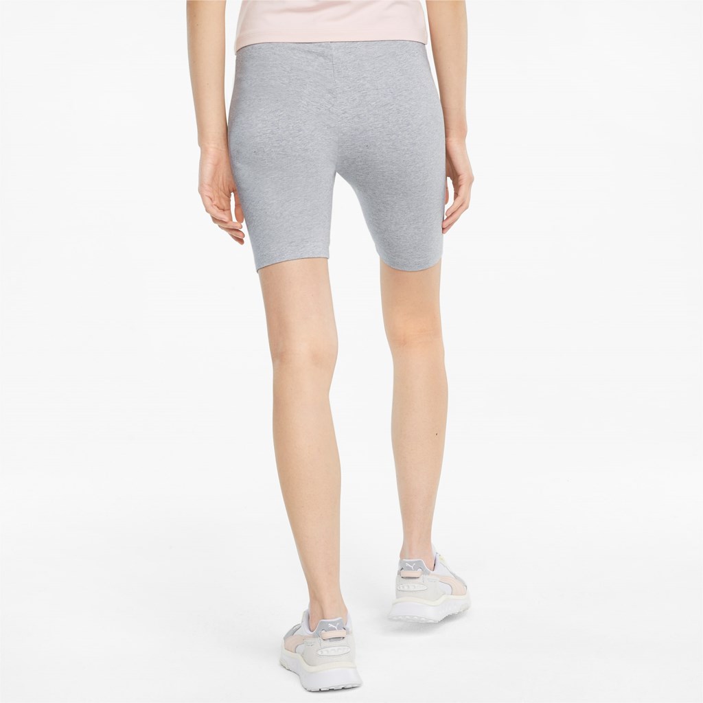 Light Gray Heather Puma Classics Short Women's Leggings | 1958XWZSJ