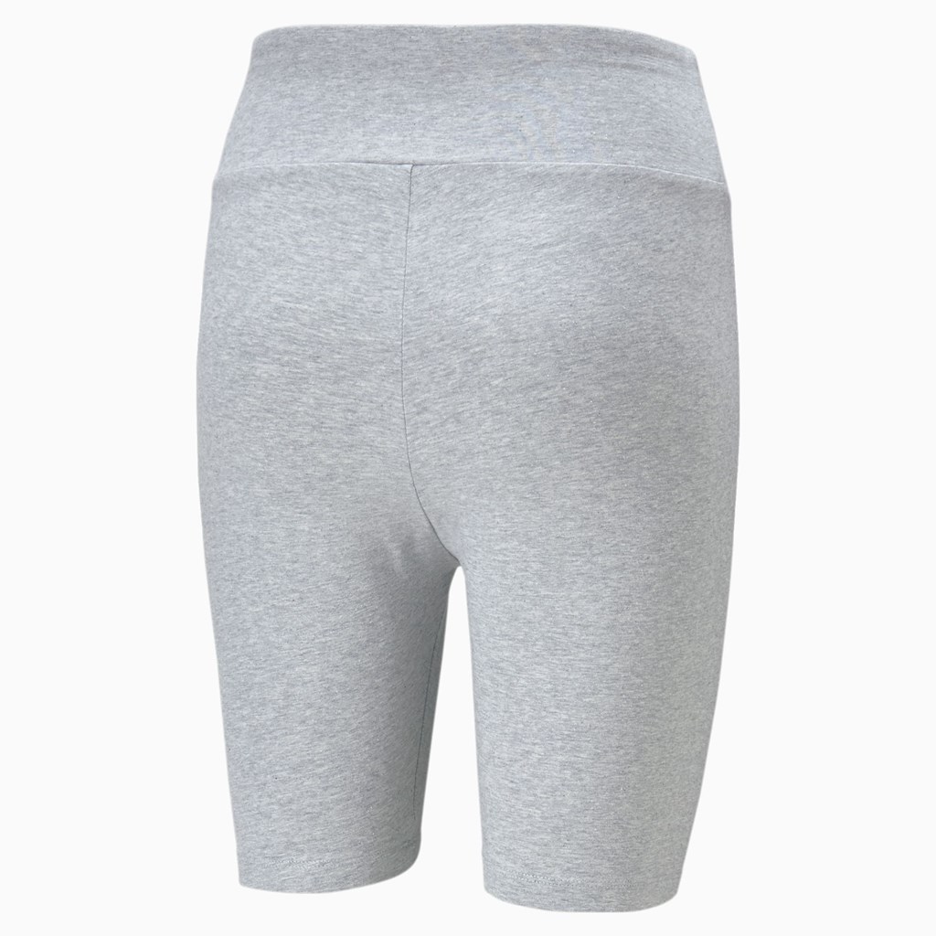 Light Gray Heather Puma Classics Short Women's Leggings | 1958XWZSJ