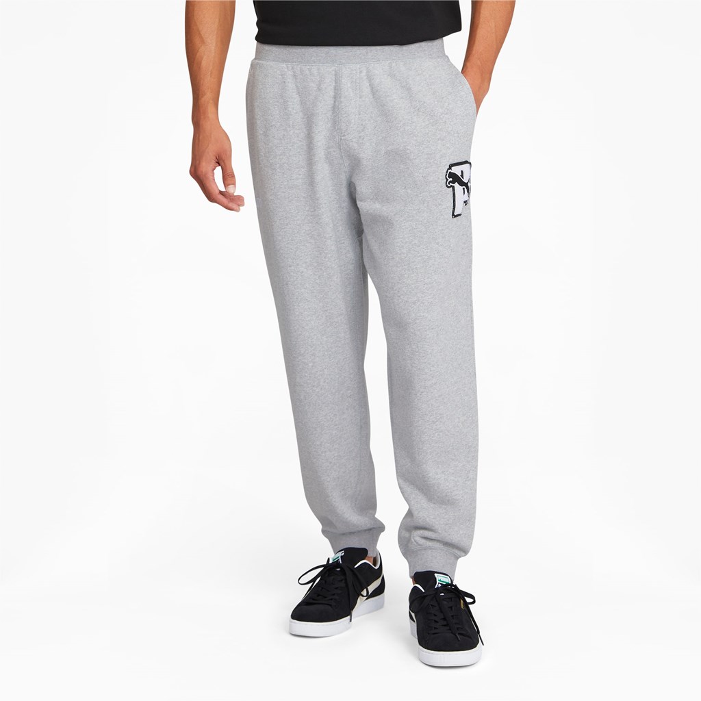 Light Gray Heather Puma PUMA x PUMA Men\'s Sweatpants | 3874DBFQX