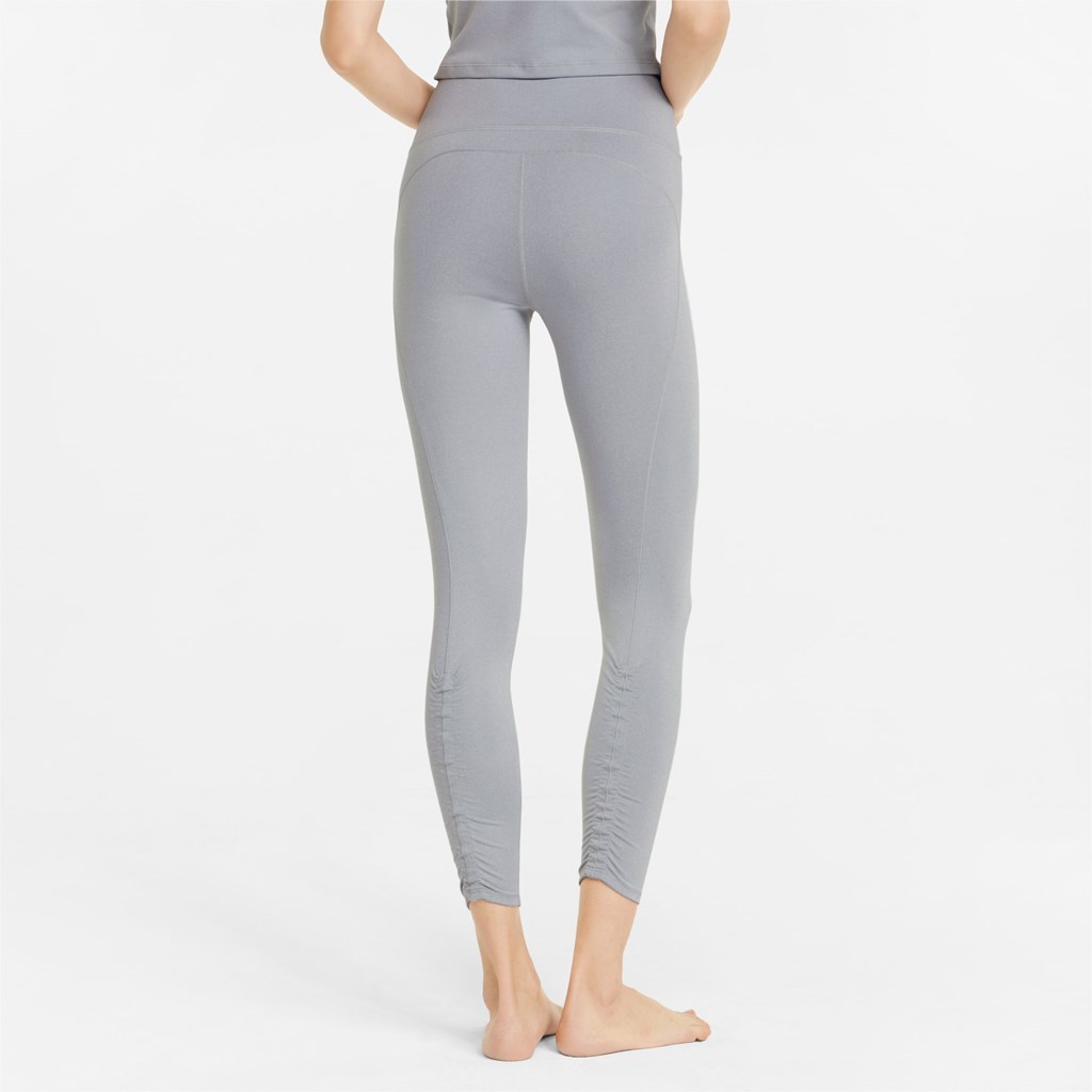 Light Gray Heather Puma Studio Foundation 7/8 Training Women's Leggings | 9742MTHKZ