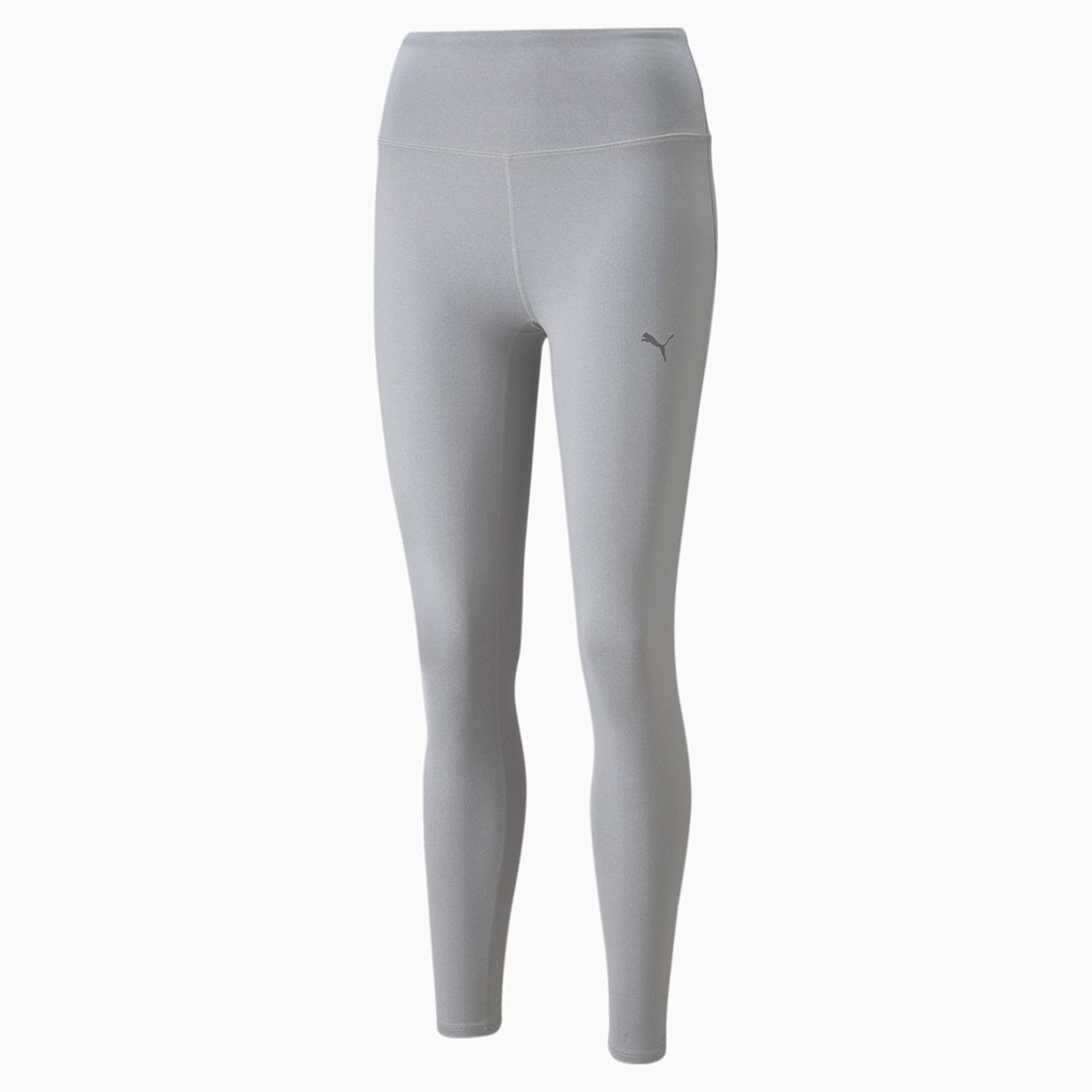 Light Gray Heather Puma Studio Foundation 7/8 Training Women's Leggings | 9742MTHKZ