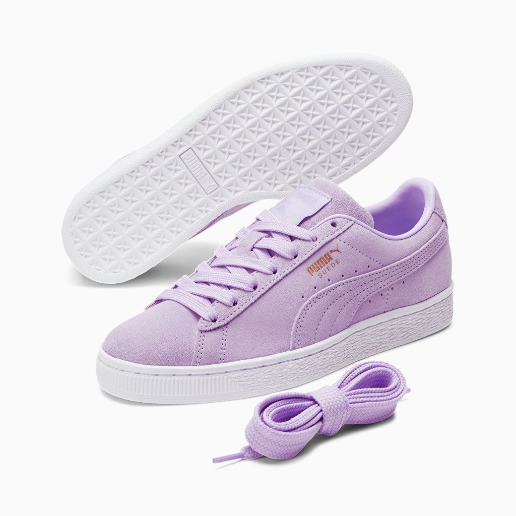 Light Lavender / Gold Puma Suede Classic XXI Women's Sneakers | 2390JWFRK