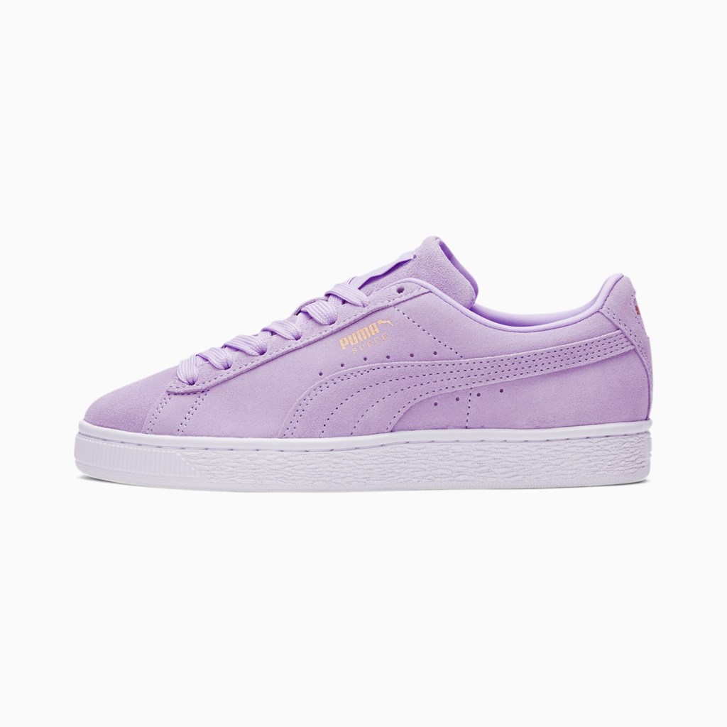 Light Lavender / Gold Puma Suede Classic XXI Women\'s Sneakers | 2390JWFRK