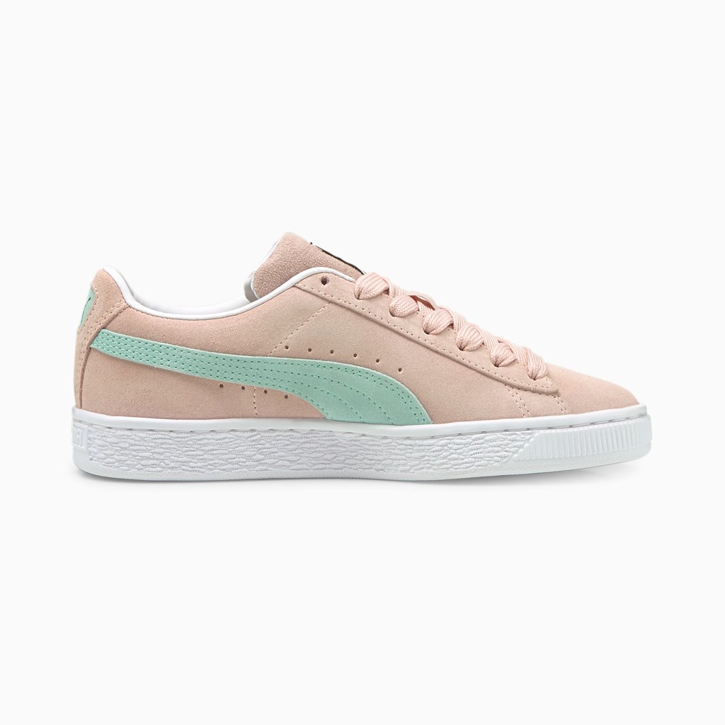 Lotus / Eggshell Blue Puma Suede Classic XXI JR Girls' Sneakers | 5480ESZYM