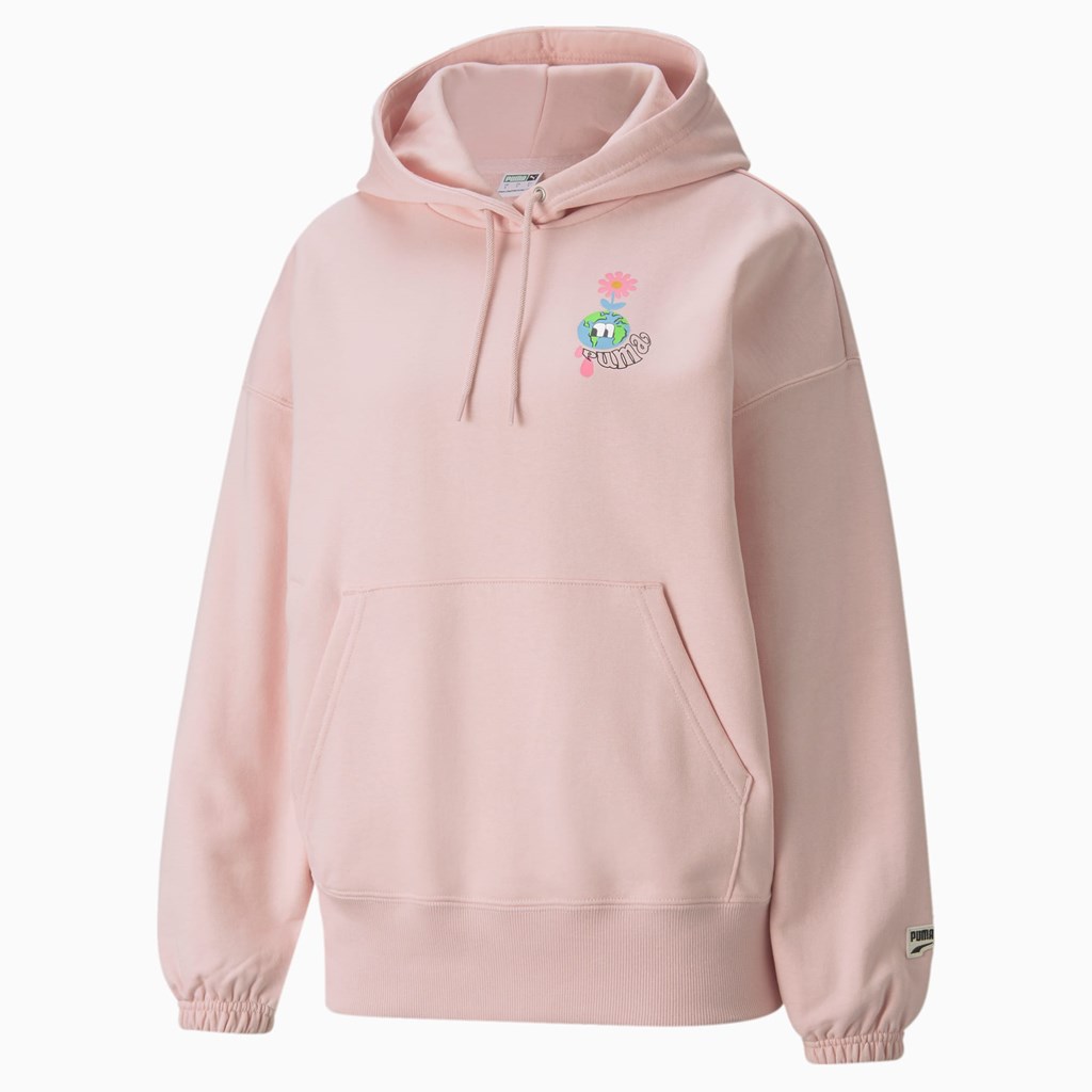 Lotus Puma Downtown Graphic Women's Hoodie | 4358ROSXQ