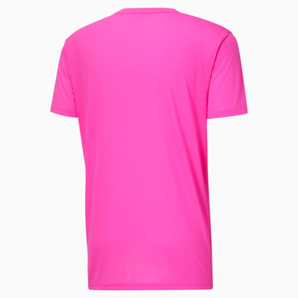 Luminous Pink Puma PUMA x BARBELLS FOR BOOBS Slogan Training Men's Tee | 8239CAQMJ