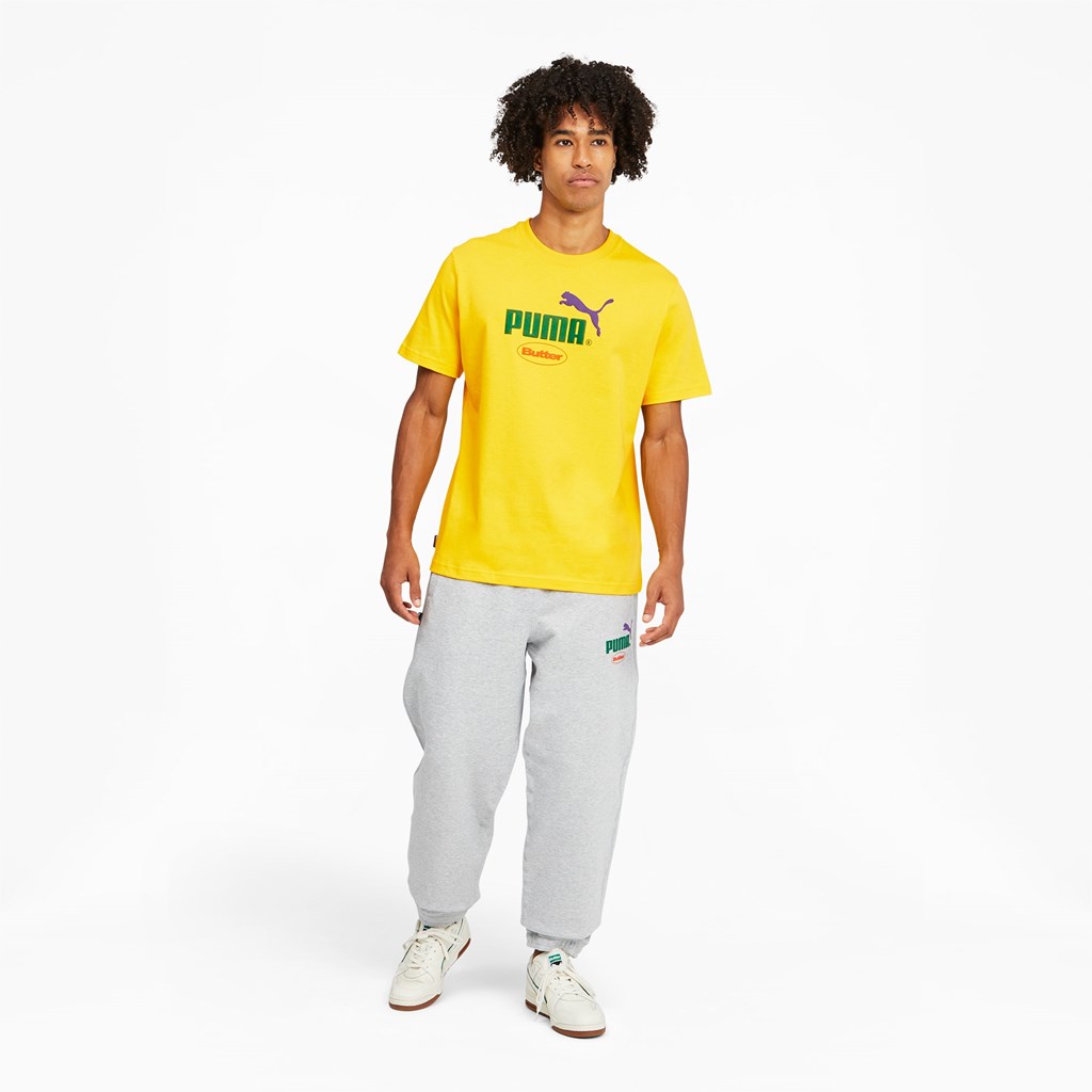 Maize Puma PUMA x BUTTER GOODS Graphic Men's Tee | 1830SBPQE