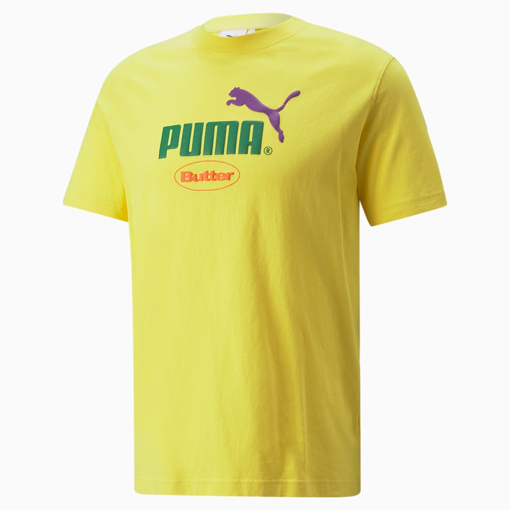 Maize Puma PUMA x BUTTER GOODS Graphic Men's Tee | 1830SBPQE