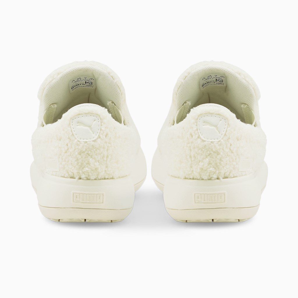 Marshmallow / Putty Puma Suede Mayu Slip-On Teddy  Women's Shoes | 0547ZYOTW