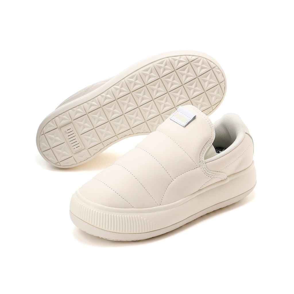 Marshmallow White Puma Suede Mayu Slip-On Leather  Women's Shoes | 8710CUDXI