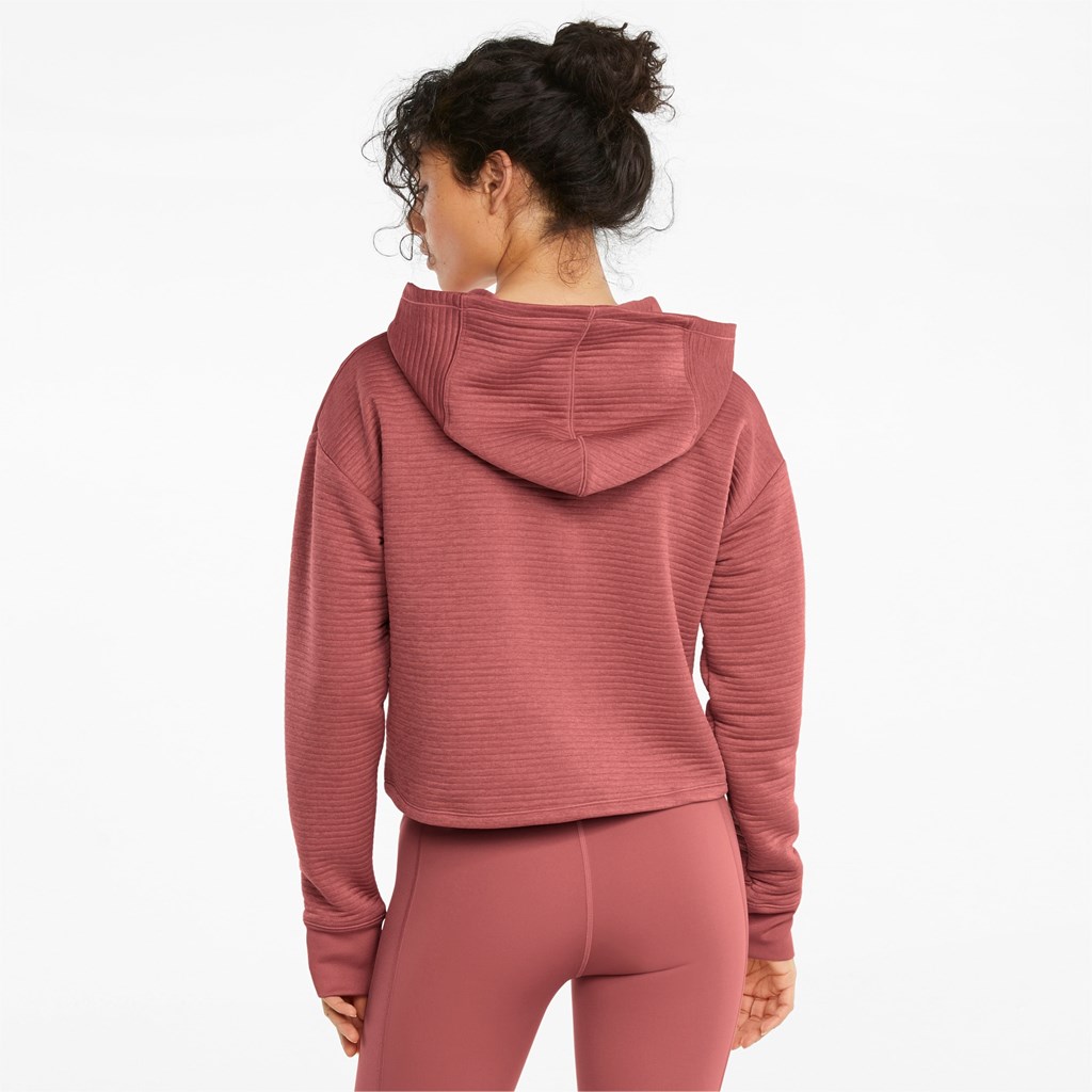 Mauvewood Puma STUDIO Textured Training Skimmer Women's Hoodie | 7019EOMSX