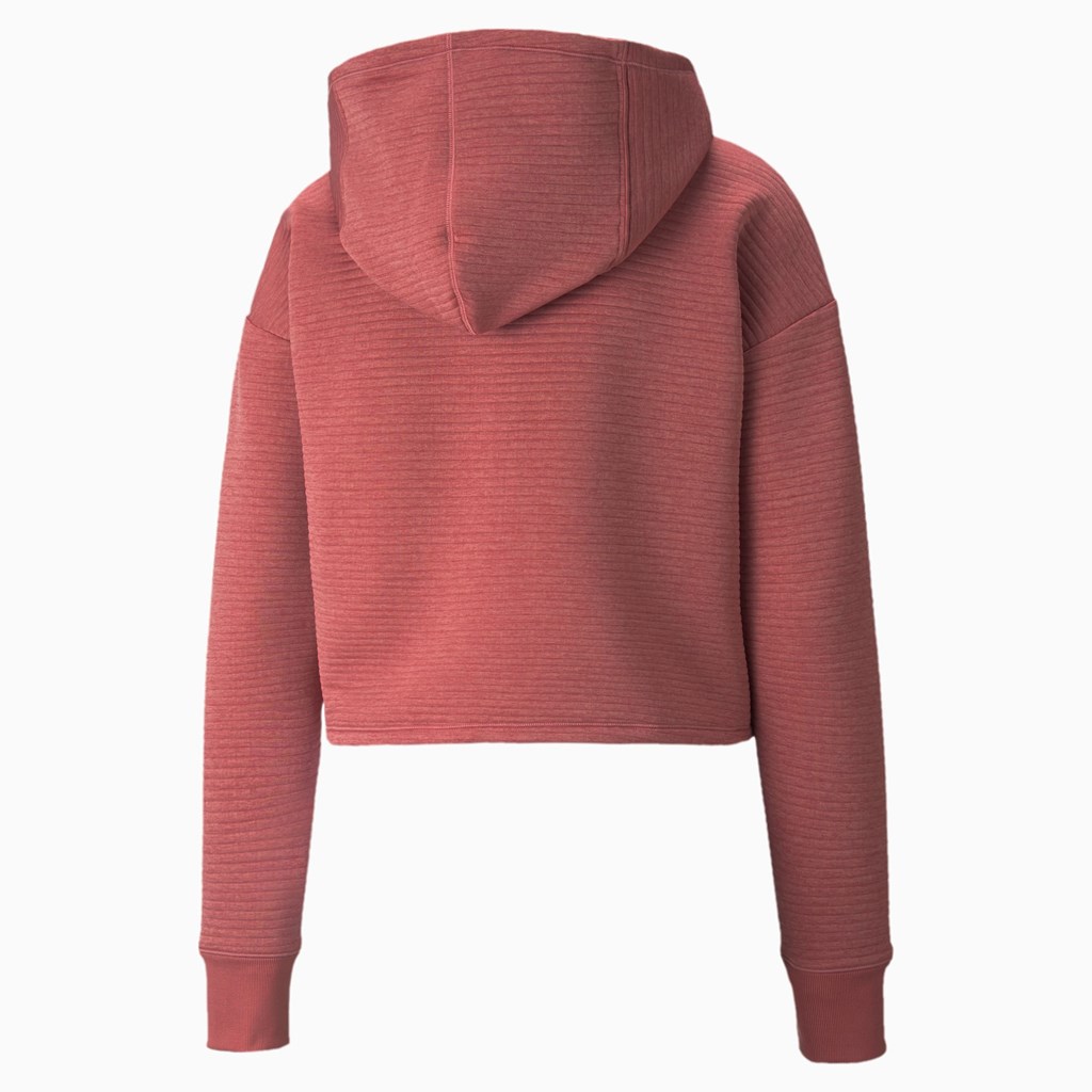 Mauvewood Puma STUDIO Textured Training Skimmer Women's Hoodie | 7019EOMSX