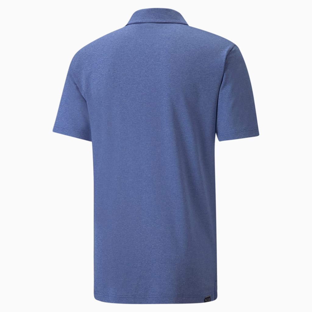 Mazarine Blue Heather Puma MATTR Hazard Men's Polo | 5063NJROV