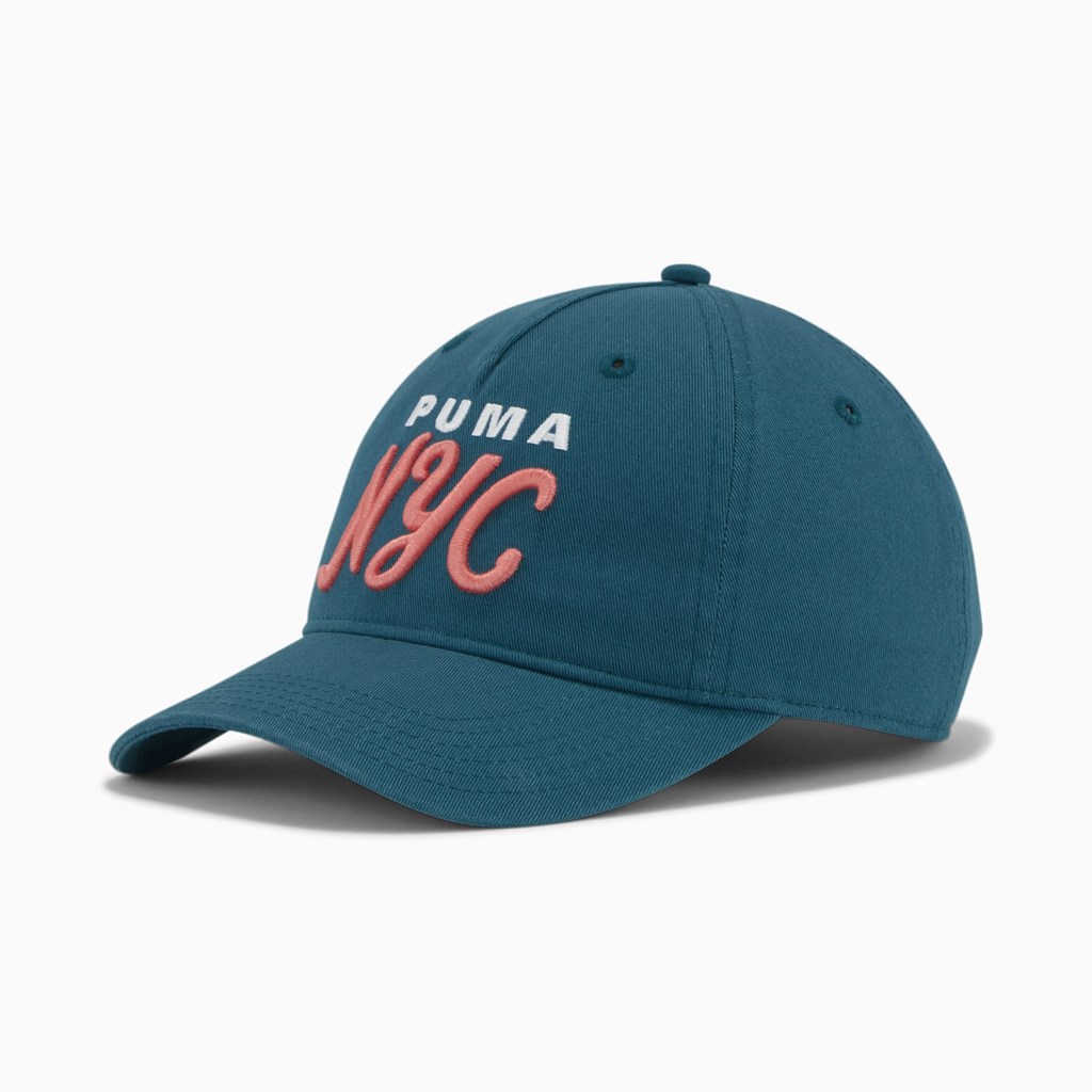 Medium Blue Puma PUMA NYC Birchbrook Adjustable Women\'s Cap | 4138HDQXO