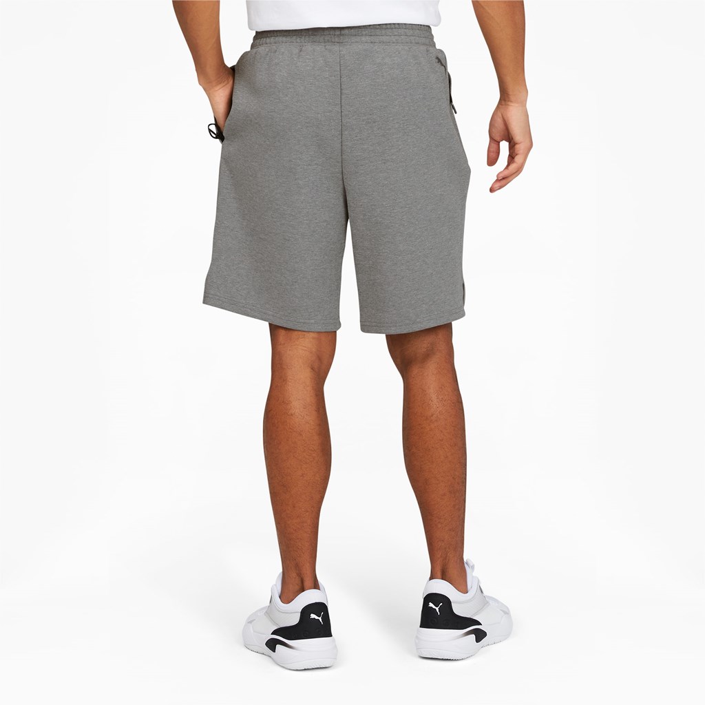 Medium Gray Heather / Medium Gray Heather Puma Dime Basketball Men's Shorts | 0389HIMUT