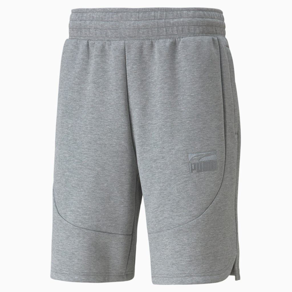 Medium Gray Heather / Medium Gray Heather Puma Dime Basketball Men's Shorts | 0389HIMUT