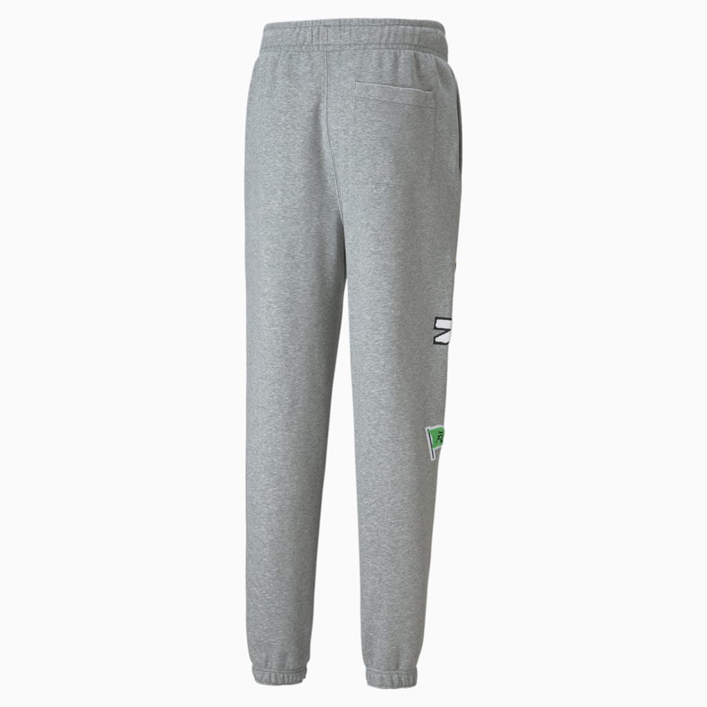 Medium Gray Heather / Medium Gray Heather Puma Combine Basketball Men's Pants | 9632ELCBO