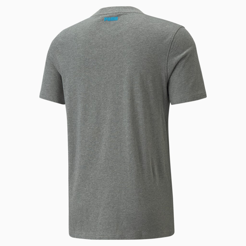 Medium Gray Heather Puma 4th Quarter Basketball Men's Tee | 7359JRHZD