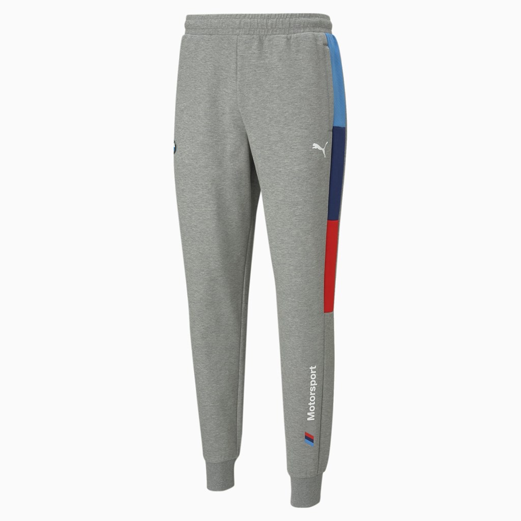 Medium Gray Heather Puma BMW M Motorsport T7 Men\'s Sweatpants | 5368BNMZV