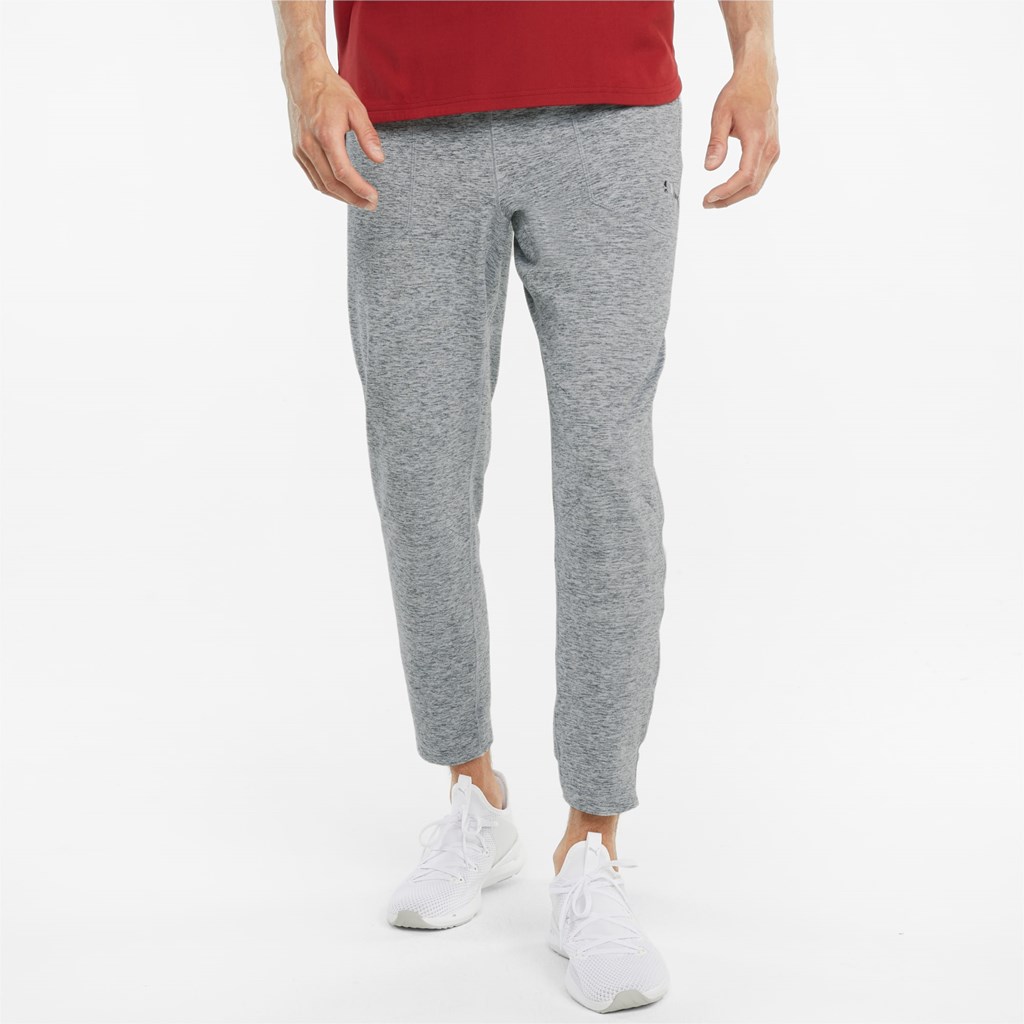 Medium Gray Heather Puma CLOUDSPUN Training Men\'s Pants | 0592HKTPX