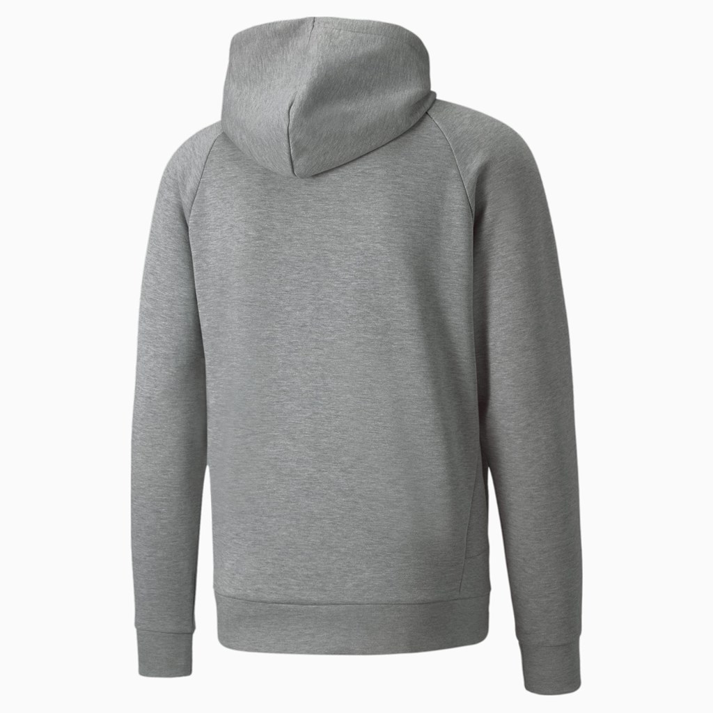 Medium Gray Heather Puma Classics Tech Full-Zip Men's Hoodie | 6974ZTMUI