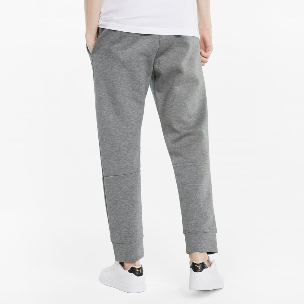 Medium Gray Heather Puma Classics Tech Men's Pants | 9718LOTXE