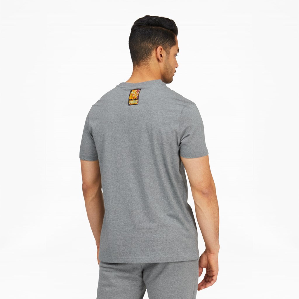 Medium Gray Heather Puma PUMA x BRITTO Tee Men's Tee | 5328GRNCT