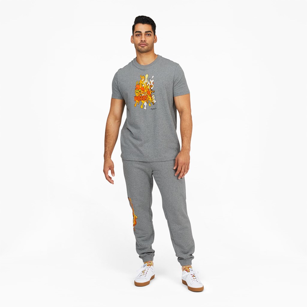 Medium Gray Heather Puma PUMA x BRITTO Tee Men's Tee | 5328GRNCT