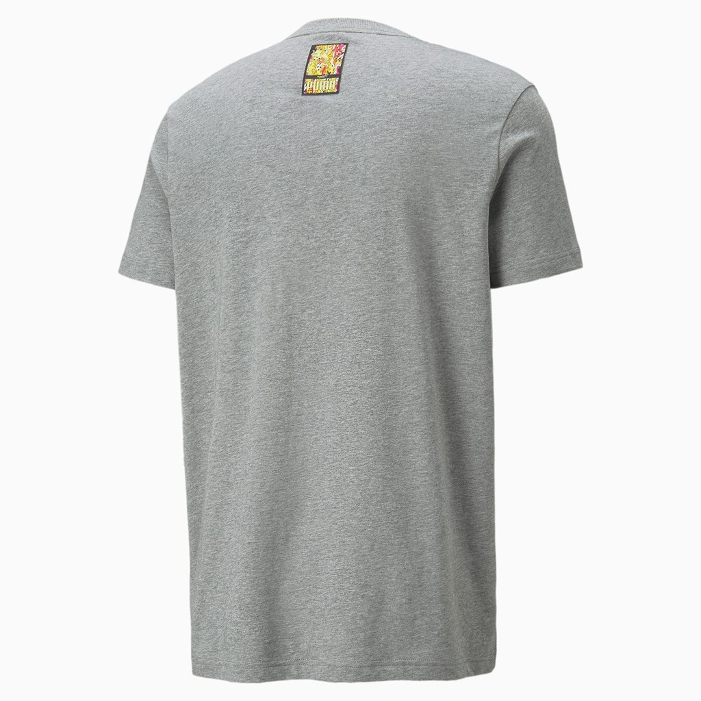 Medium Gray Heather Puma PUMA x BRITTO Tee Men's Tee | 5328GRNCT