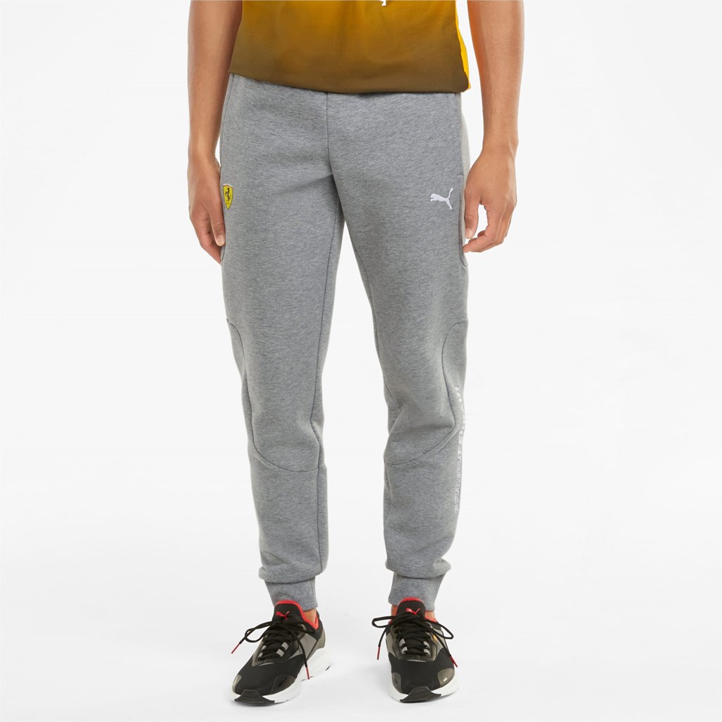 Medium Gray Heather Puma Scuderia Ferrari Race Men\'s Sweatpants | 4175DXFOL