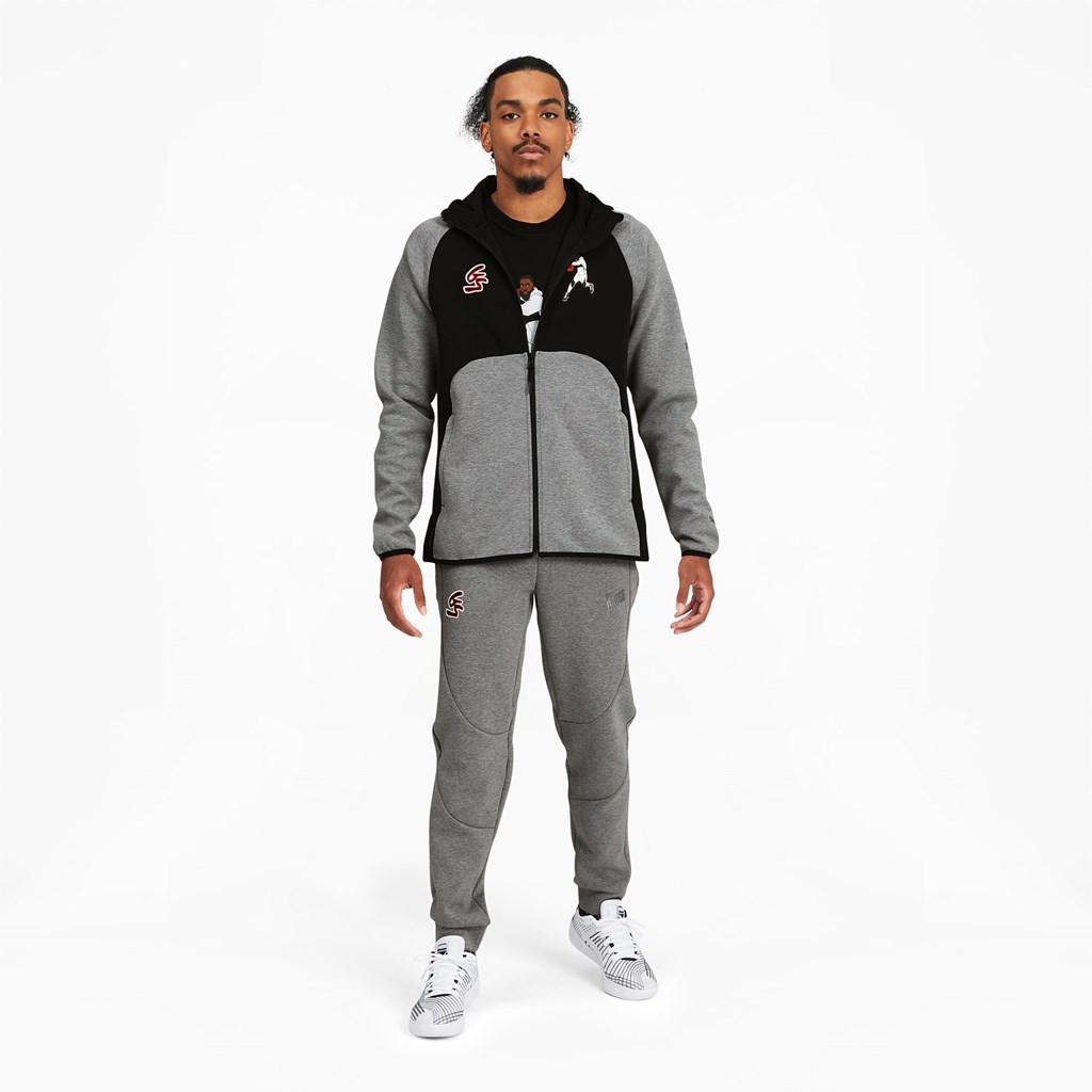 Medium Gray Heather Puma Shammgod Dime Men's Pants | 7016CXOGZ