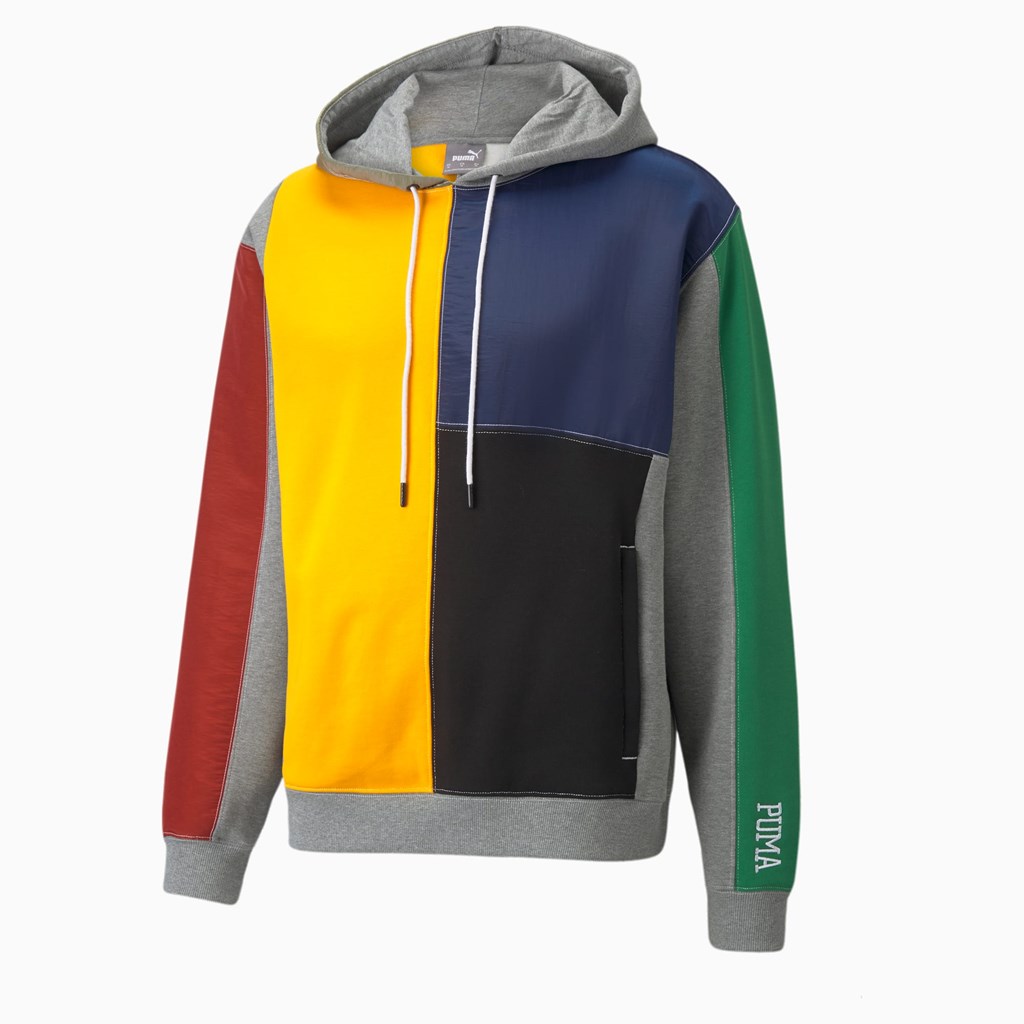 Medium Gray Heather Puma Signature Basketball Men's Hoodie | 5278QGWXY