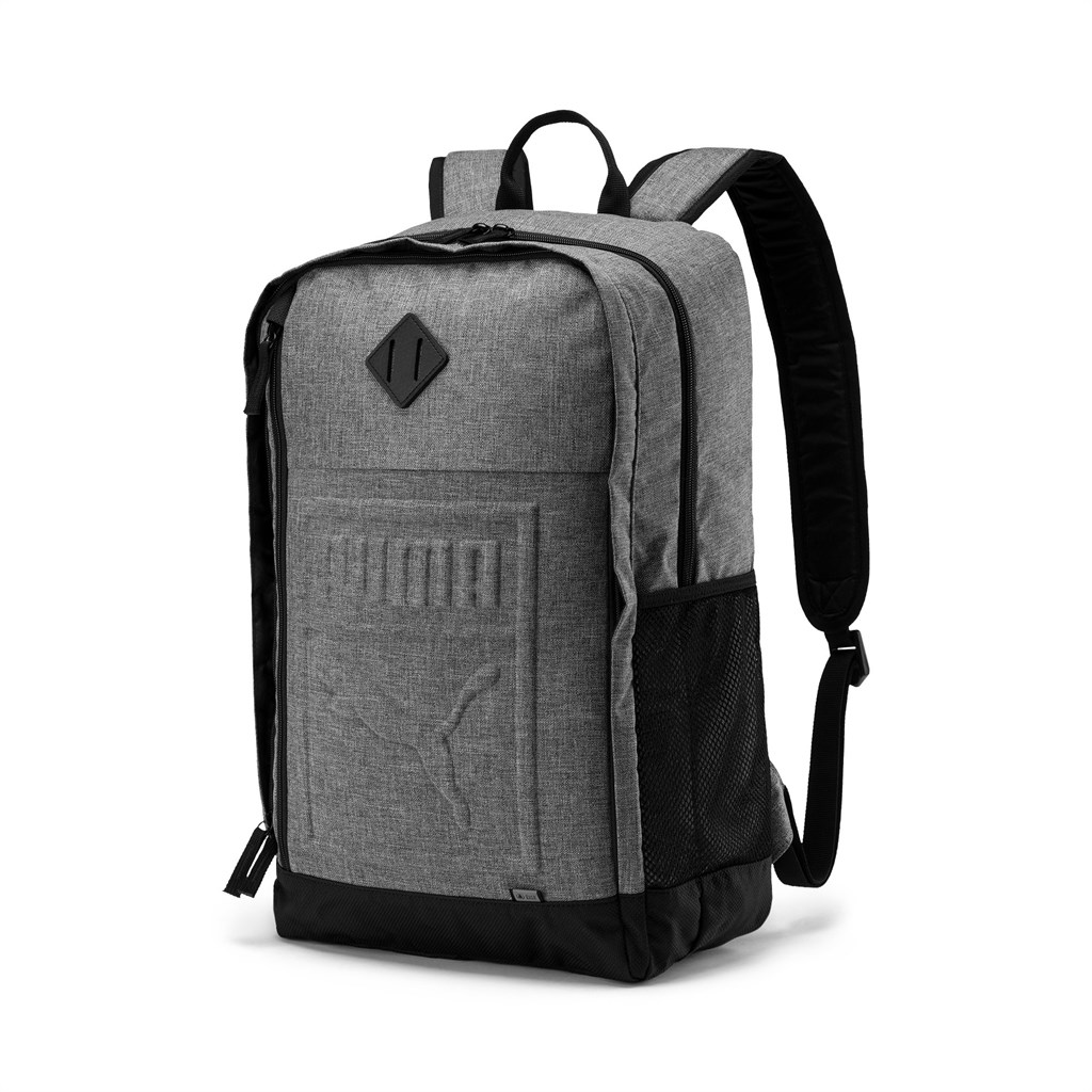 Medium Gray Heather Puma Square Men\'s Backpack | 4701CNDAI