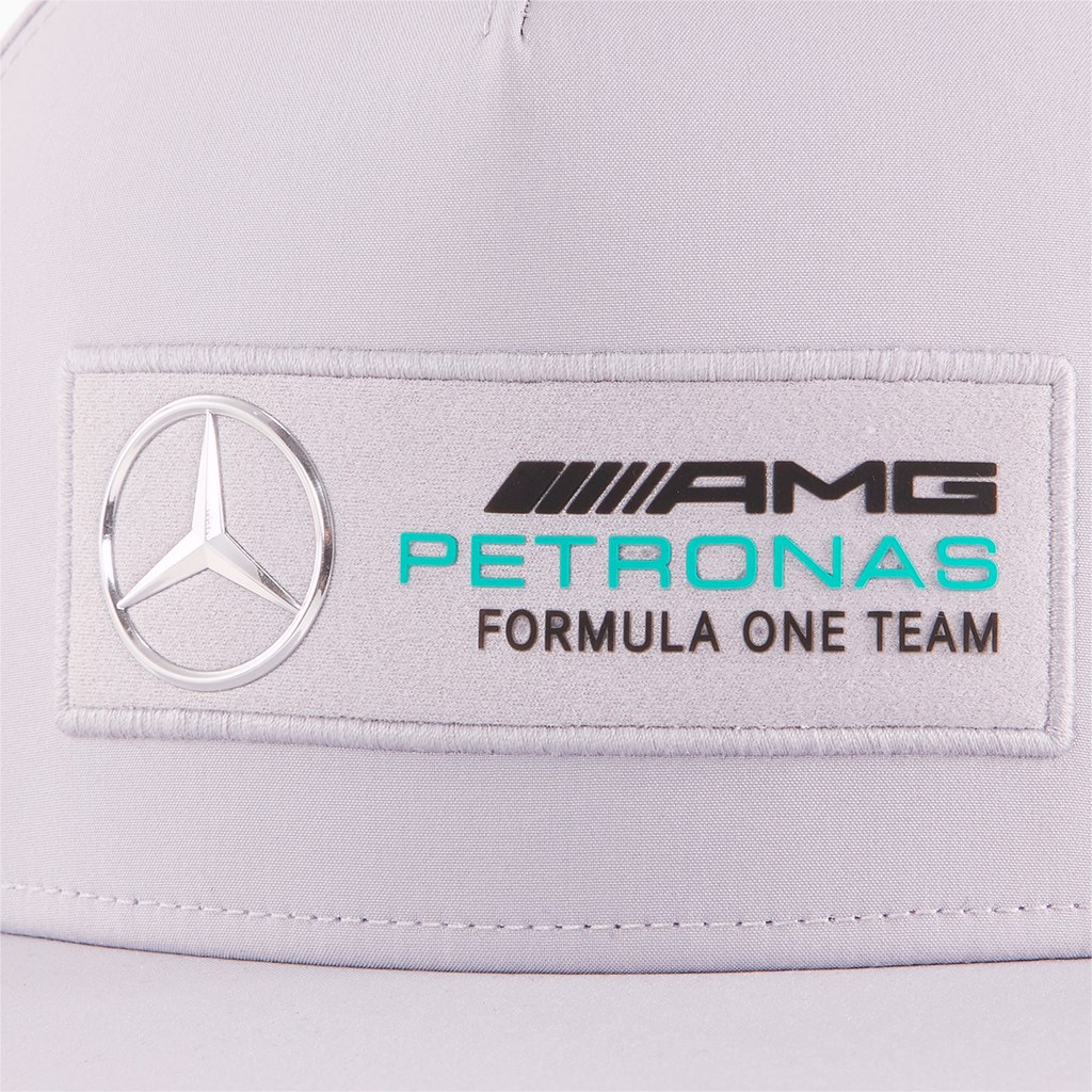 Mercedes Team Silver Puma Mercedes F1 Flat Brim Men's Cap | 7823YZTCB