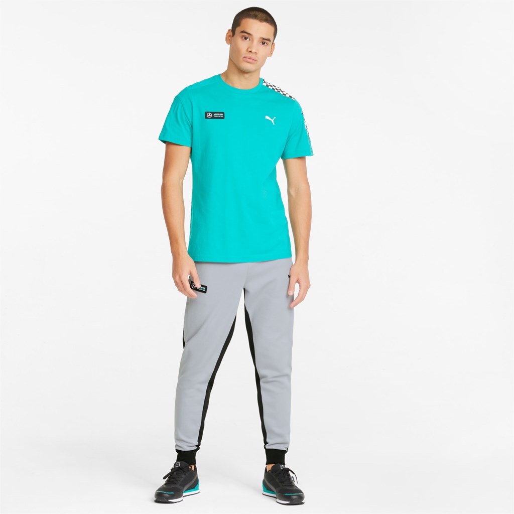 Mercedes Team Silver Puma Mercedes F1 Men's Sweatpants | 9580DPAWJ