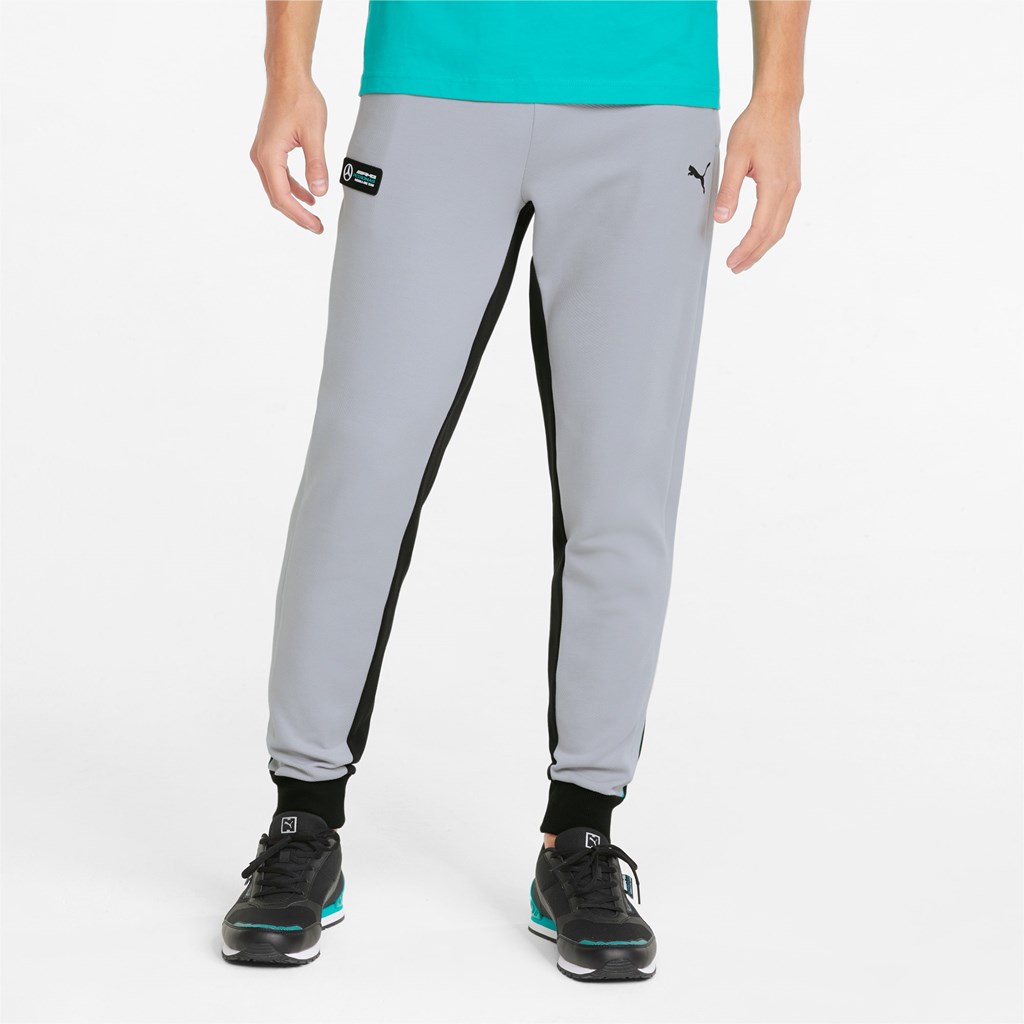 Mercedes Team Silver Puma Mercedes F1 Men\'s Sweatpants | 9580DPAWJ