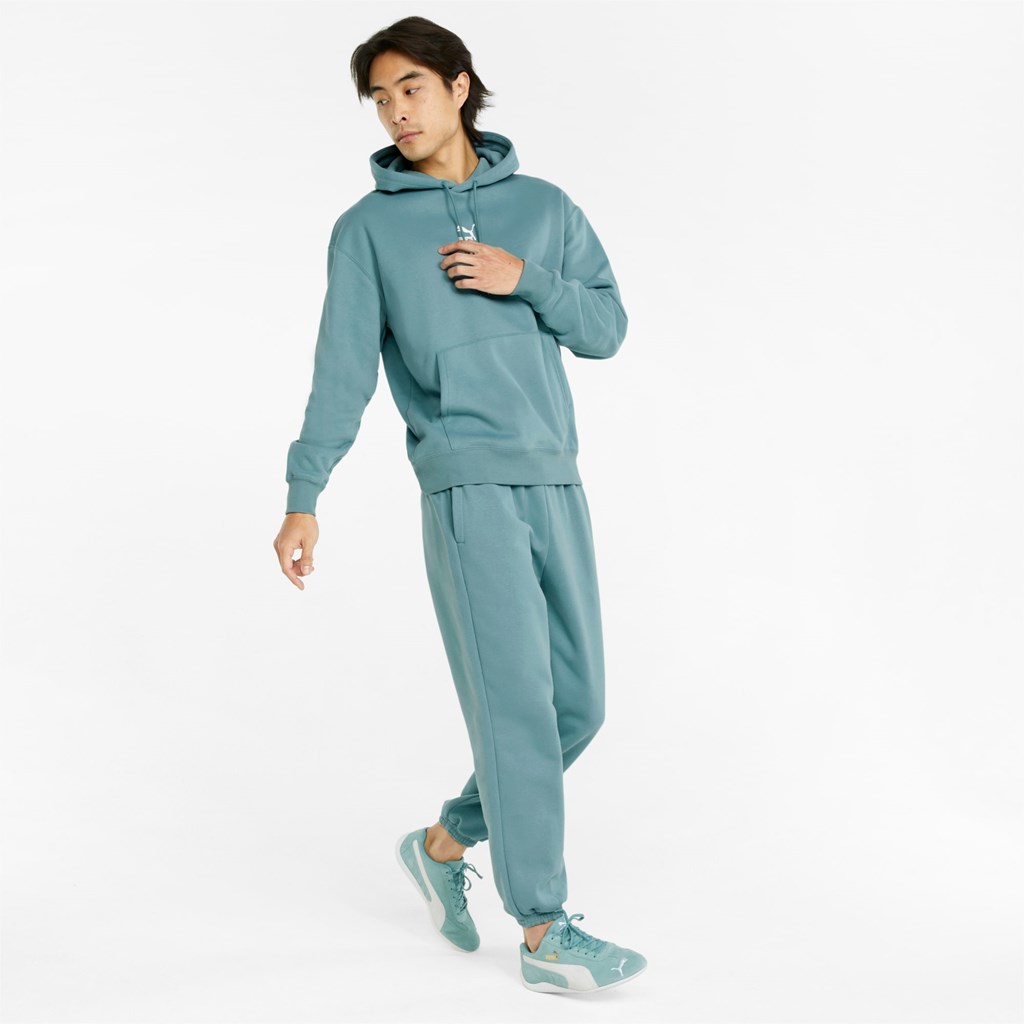 Mineral Blue Puma Classics Relaxed Men's Sweatpants | 5738PWZTL