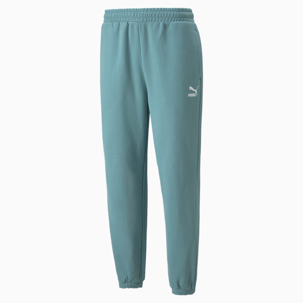 Mineral Blue Puma Classics Relaxed Men's Sweatpants | 5738PWZTL