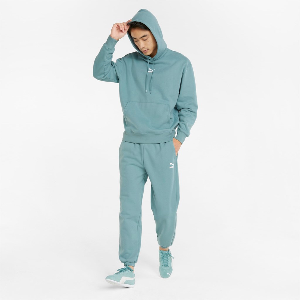 Mineral Blue Puma Classics Relaxed Men's Hoodie | 6013DUXRM