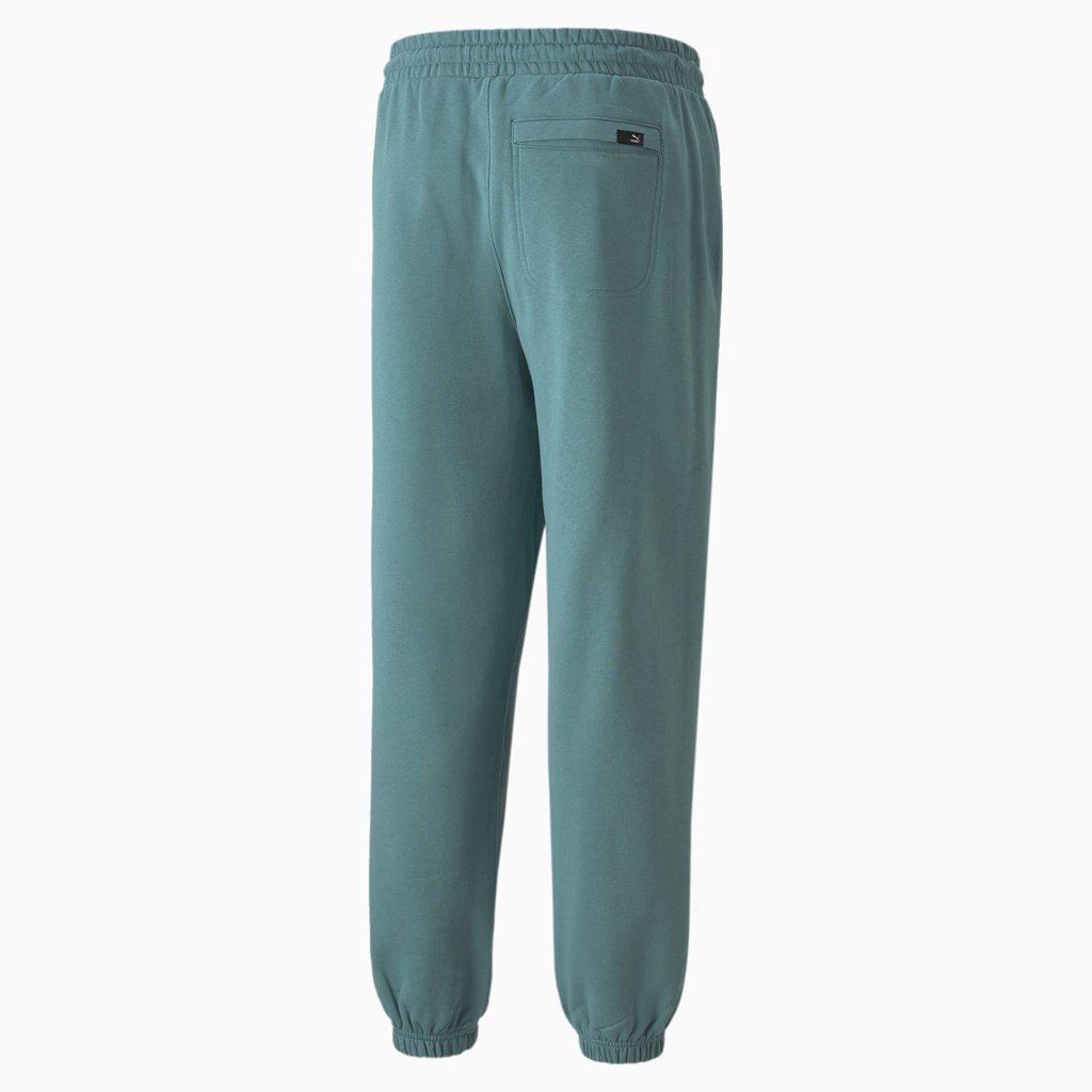 Mineral Blue Puma Downtown Men's Sweatpants | 2397UXZBA