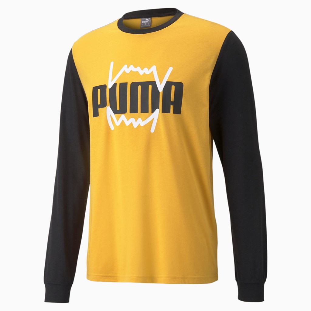 Mineral Yellow / Black Puma Splash Shooting Men's Shirt | 1234NGVZY