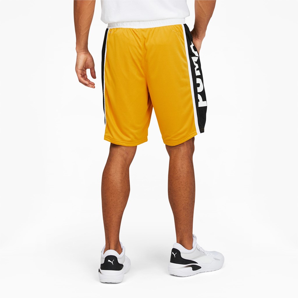 Mineral Yellow Puma Curl Basketball Men's Shorts | 1084LGJKZ