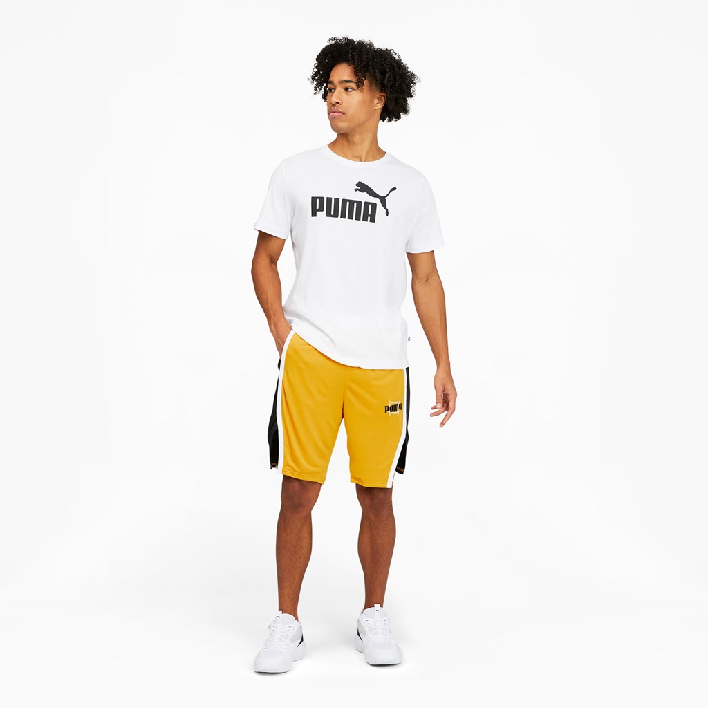 Mineral Yellow Puma Curl Basketball Men's Shorts | 1084LGJKZ